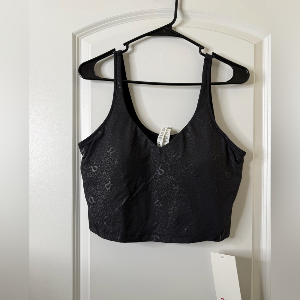 Lululemon Align Tank Charcoal Patterned Full Coverage Size 14